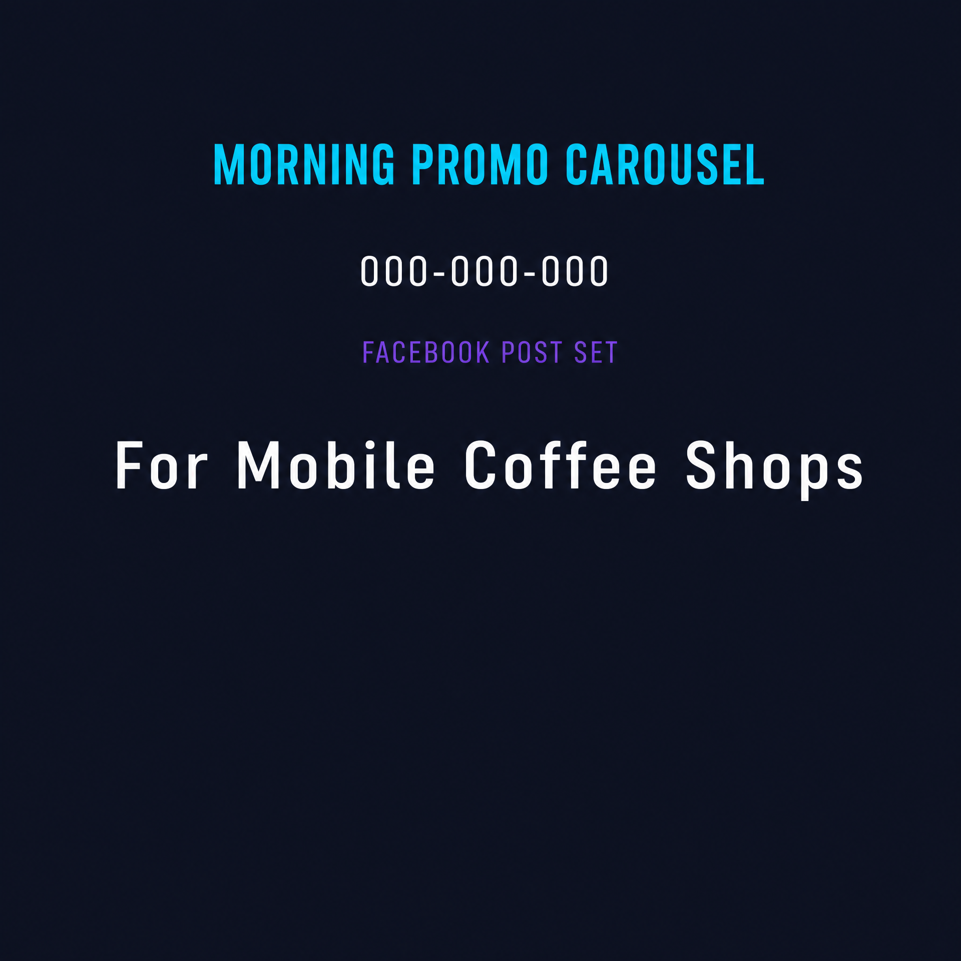 Prompt เซ็ต Carousel FB โปรเช้า สำหรับร้านกาแฟรถเข็น
