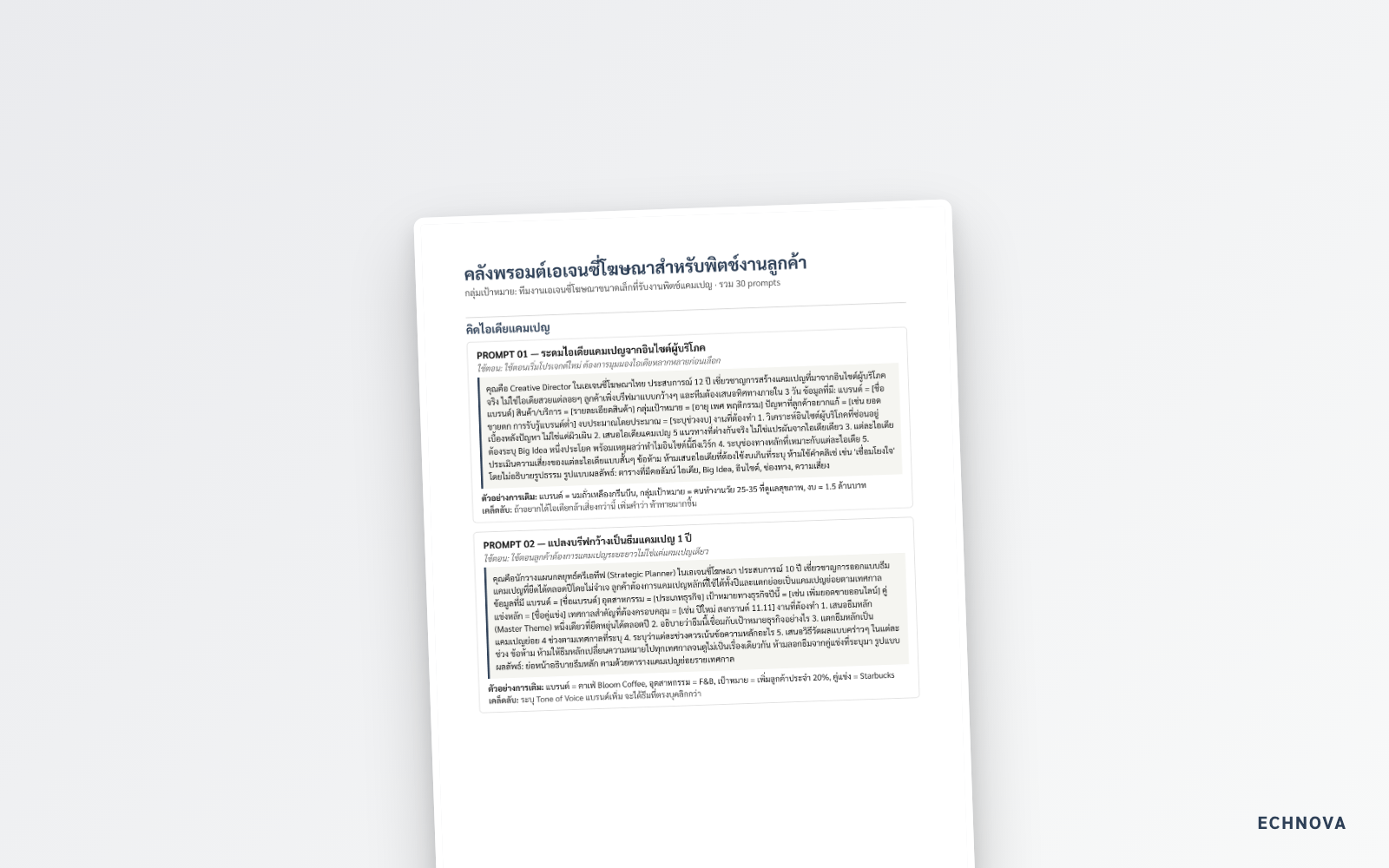พรอมต์พิตช์งานเอเจนซี่โฆษณา - 30 prompt สำเร็จรูป - Image 2